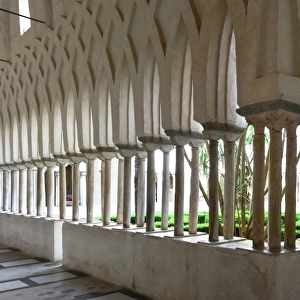 Majestic Cloister of Paradise ( Chiostro del Paradiso ) inside Amalfi Cathedral, Campania, Italy