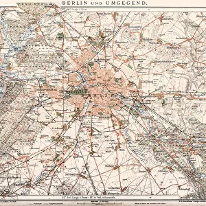 Map of Berlin and surrounding area 1898