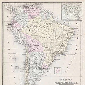 Map of South America 1877