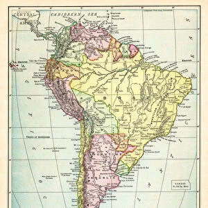 Map of South America 1895
