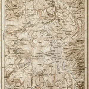 Map of Yellowstone National Park, USA