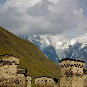Medieval towers in Ushguli, Svaneti, Georgia