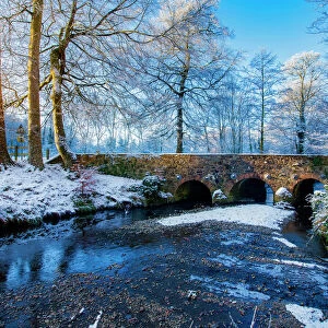 The Minnowburn Bride and River, Lagan Valley Regional Park, Belfast Northern Ireland