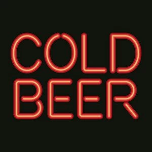 Neon Sign Cold Beer Icon