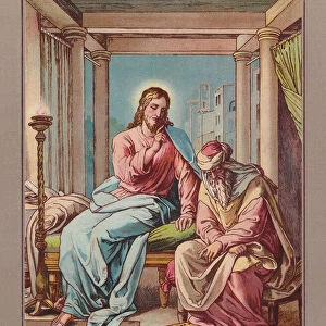 Nicodemus Visits Jesus, chromolithograph, published ca. 1880