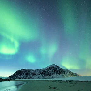 Northern Lights at Flakstad Norway lofoten
