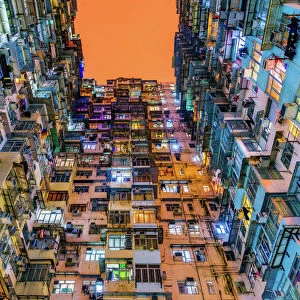 Old apartment buildings in Hong Kong