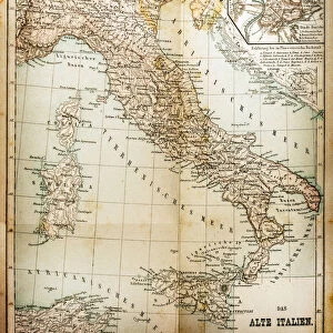 The old Italy map