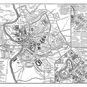 Old map showing Rome arround 1st century BC