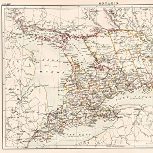 Ontario Cabada map 1884