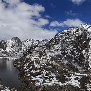 Panorama of sacred Lake Gosaikunda, Langtang, Nepal