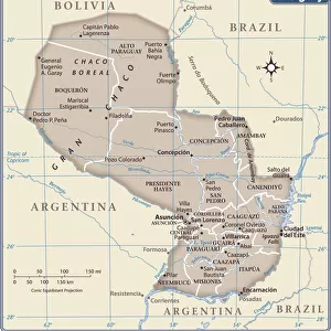 Paraguay country map
