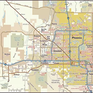 Phoenix, Arizona area map