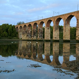 The railway viaduct at Berwick-upon-Tweed, England
