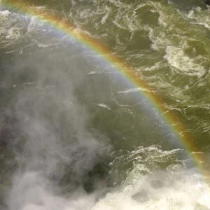 Rainbow at the I guazu Waterfalls Argentina Brazil