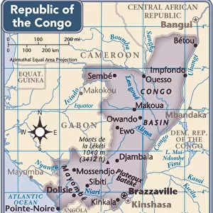 Republic of the Congo country map