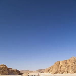 Road to Saint Catherines Monastery in the Sinai desert, Egypt, Africa
