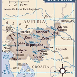 Slovenia country map