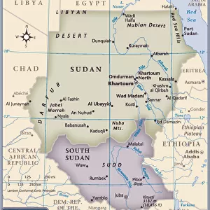Sudan country map