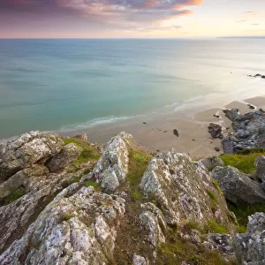 Sunset Whitsand Bay Cornwall UK