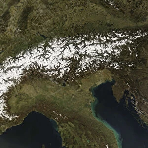 topography, satellite view, nobody, alpen, alpes, alps, austria, europe, france, mountains