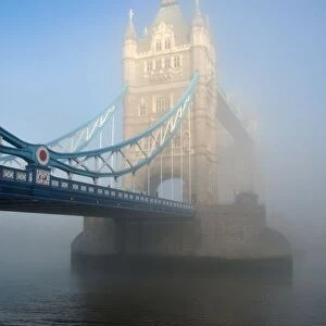 Tower Bridge Glows in the Fog