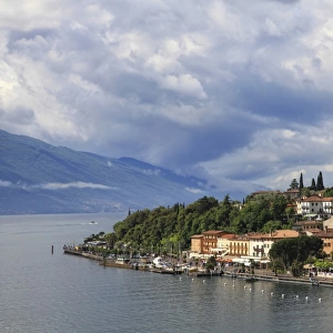 Townscape with Lake Garda, Limone sul Garda, Lombardy, Italy