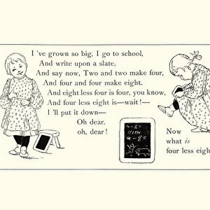 Victorian childrens poem - Little school girl