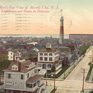 View Of Atlantic City, NJ, And Lighthouse