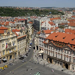View from Prague City Hall over the Old Town Square, Prague, Czech Republic, Europe