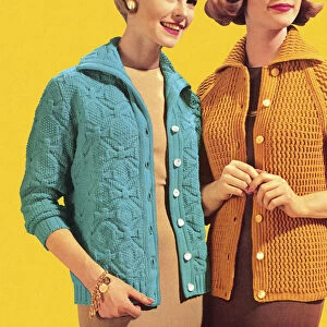 Two Women Wearing Cardigans