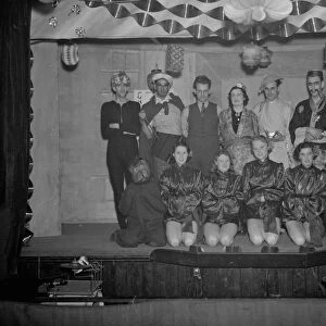 The cast of the Sidcup Constitutional Clubs Christmas pantomime. 1938