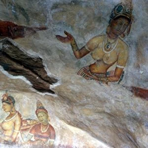 CAVE PAINTINGS Frescoes (detail) of the cloud maidens, or lightening princesses