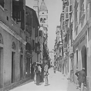 Italians Seize Corfu A typical street in Corfu, the Calles Spiridione. In the