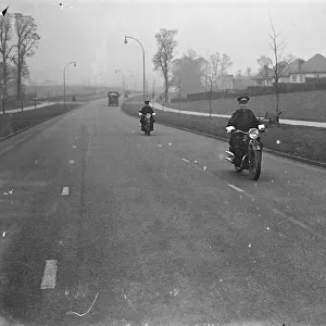 Motor cycle speed police on the Brighton Road