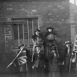 Opening of Miss Christabel Pankhursts campaign at Smethwick, Staffordshire 28 November