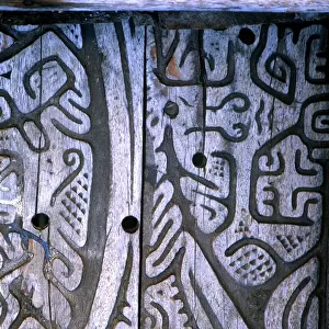 POLYNESIAN MYTHOLOGY Mythological and cosmogenetic images carved into wood on the