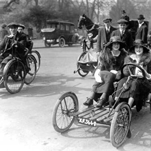 Society in the Park Lady Warrender out for a drive (at wheel) Miss Audry James