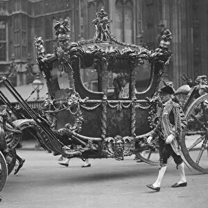State Opening of Parliament The King and Queen in the State Coach 7 February 1922