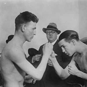 Tommy Milligans fight Tommy Milligan, welter weight and middle weight champion of Europe