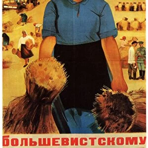 Voron Maria - Give first priority to gathering the Bolshevik harvest! 1934