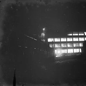 Window lights from the Munition works building in Crayford, Kent. 1936