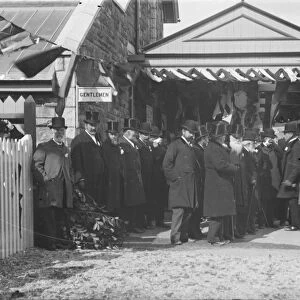 Welcoming party on the opening day of Padstow railway station, Cornwall. 27th March 1899