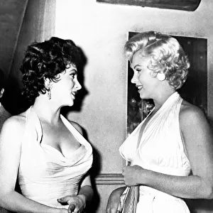 Marilyn Monroe and Gina Lollobrigida