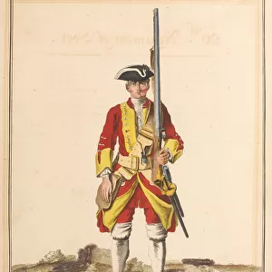 26th Regiment of Foot, 1742 circa (engraving)