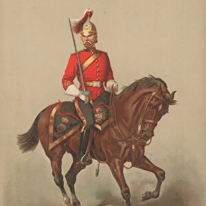 5th Princess Charlotte of Wales Dragoon Guards, Officer, Review Order (chromolitho)
