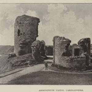 Aberystwyth Castle, Cardiganshire (b / w photo)