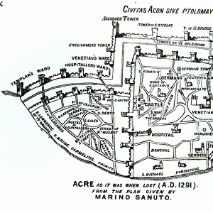 Acre as it was when lost (A. D. 1291) (engraving)
