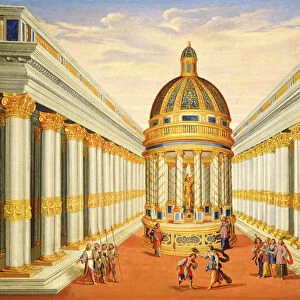 Act I, scenes VII and VIII: Baccus Temple (oil on canvas)
