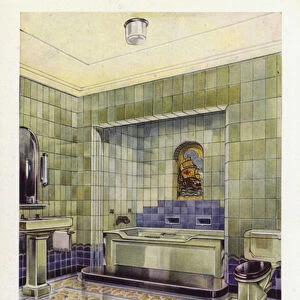 Advertisement for B Finch & Co Ltd bathroom fittings (colour litho)